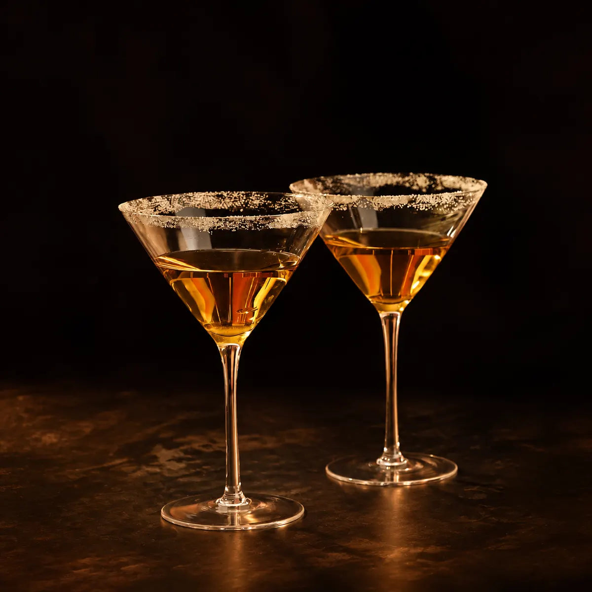 Morveniq Handblown Crystal Martini Set