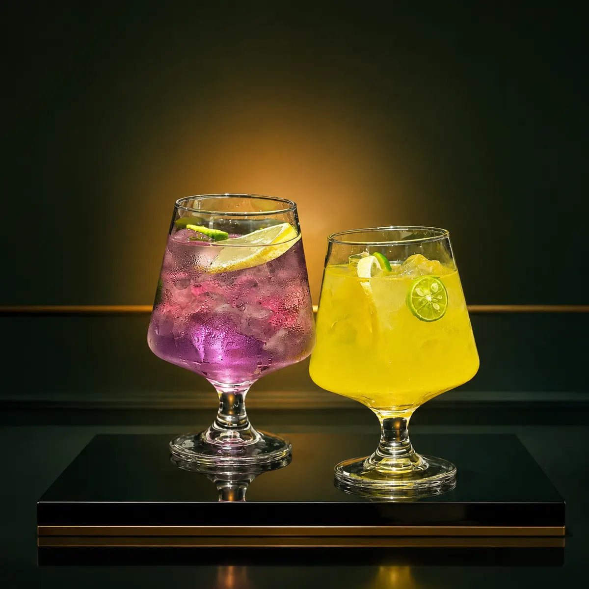 Morveniq Geometric Short Stem Glass Cups