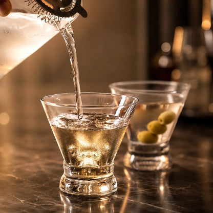 Morveniq 4-Pack Martini Cocktail Glasses