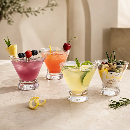 Morveniq 4-Pack Martini Cocktail Glasses