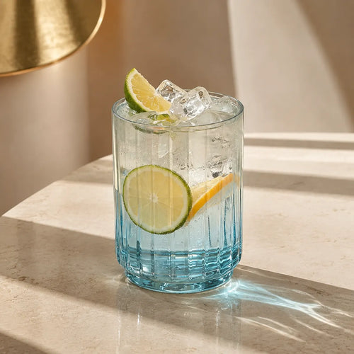 Morveniq Gradient Ribbed Drinking Glasses