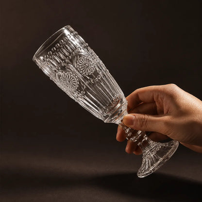 Morveniq Vintage Crystal Champagne Glasses