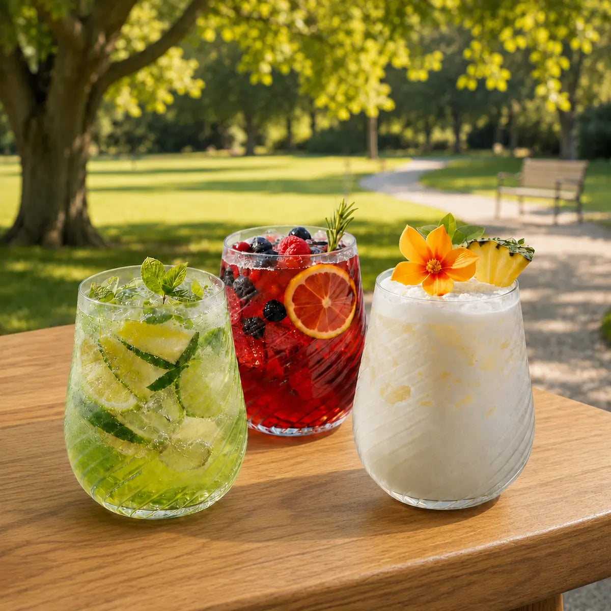 Morveniq Stemless Ribbed Plastic Cups