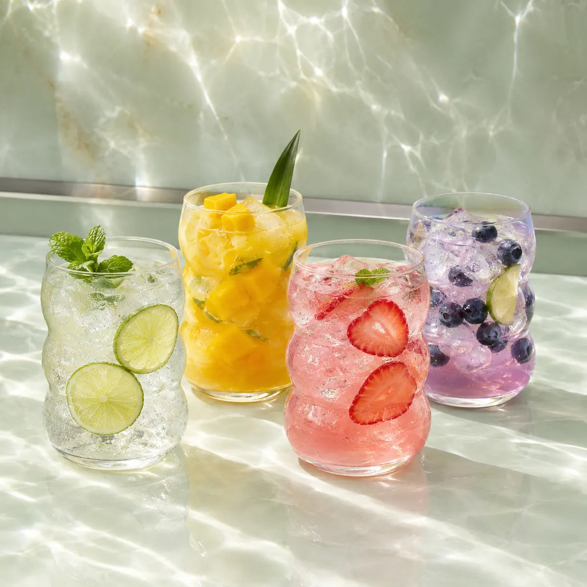 Morveniq Ripple Bubble Plastic Tumblers